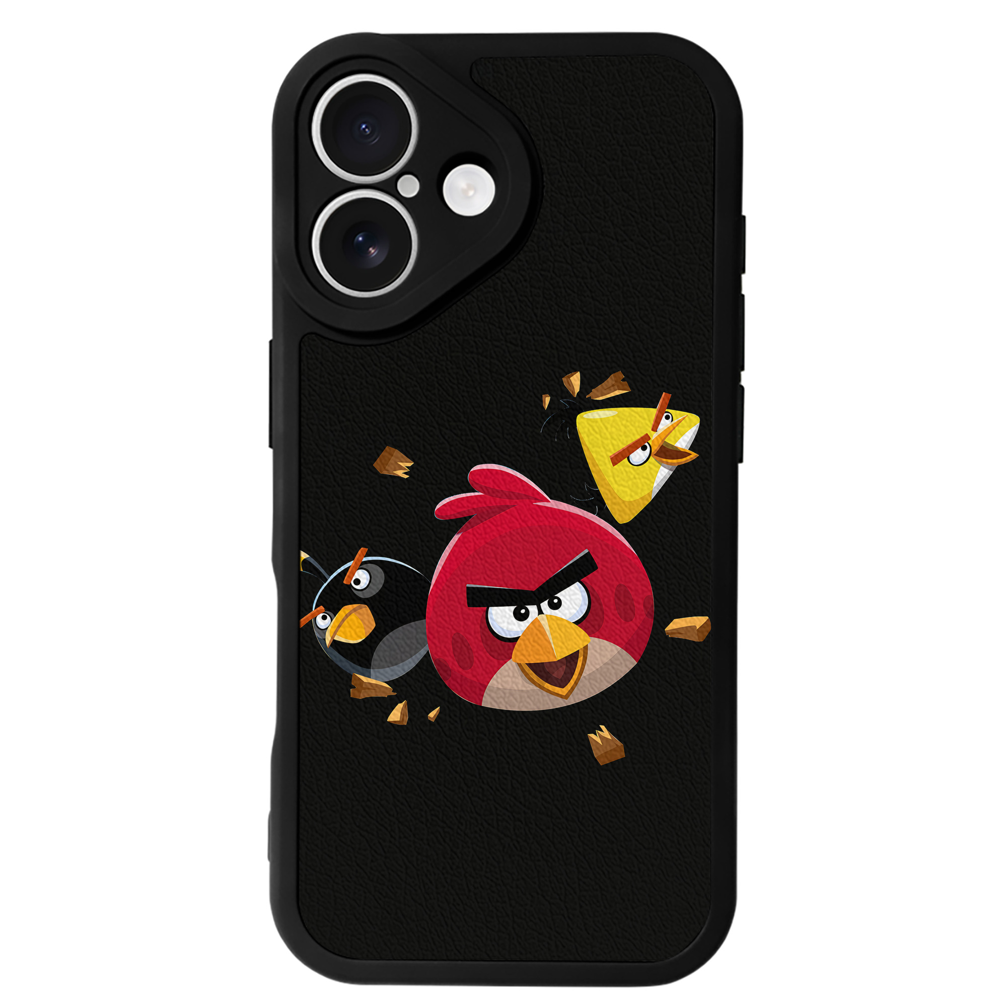 （画像用） Angry Birds アングリーバード 【iPhone 16シリーズ対応】シリコンスマホケース（レザー調） 材質：シリコン